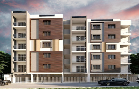 1170 Sq.Ft modern 2BHK flats for sale in Afwan Lakefront, Kithiganur