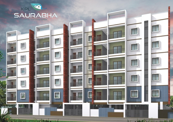 Front view of 3BHK flat in KPL SAURABHA – 1449 Sq.Ft apartment with modern amenities