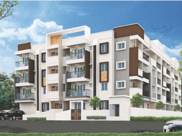 "Modern living room interior at Globes Properties Shreevari Sannidhi Apartments"