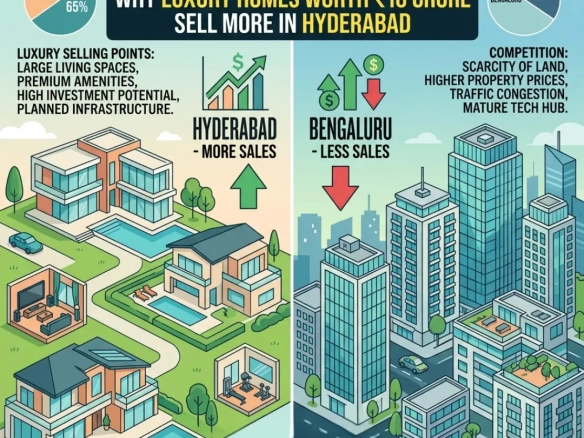 Hyderabad vs Bengaluru real estate luxury apartment market comparison by Globes Properties featuring SLV Golden Towers in Yelahanka Jakkur Bangalore