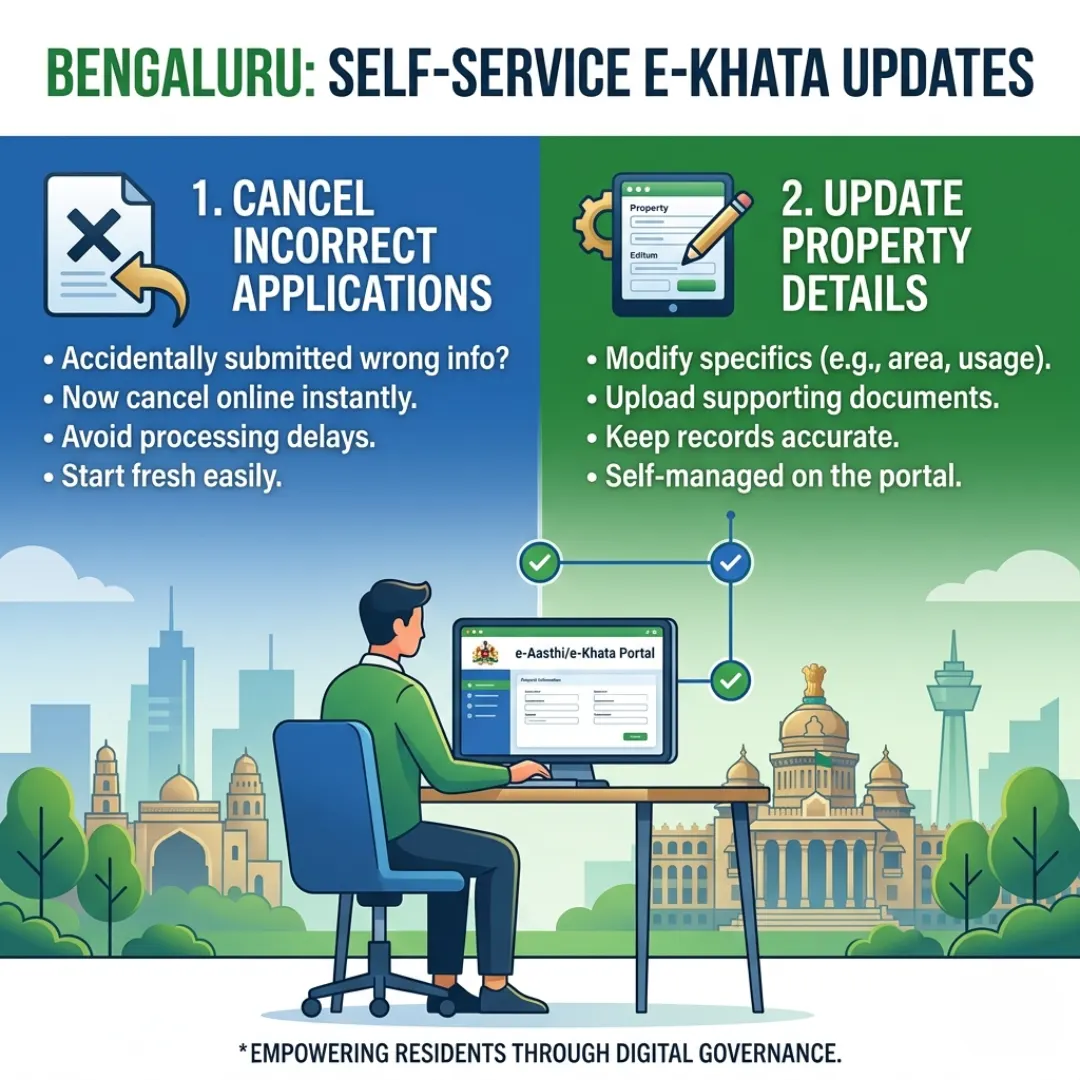 Bengaluru residents updating e-Khata property details online for Elite Home project in K Narayanapura