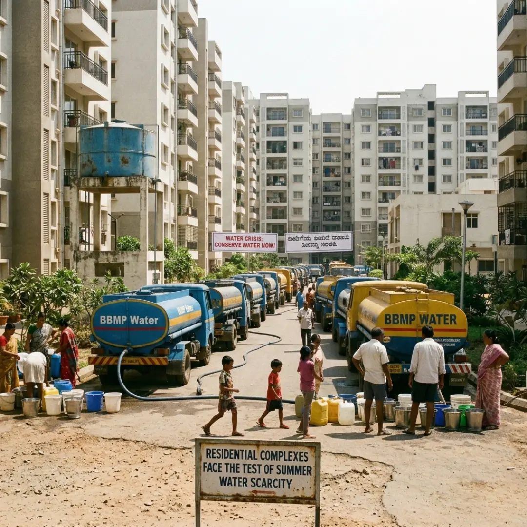 SRI SATHVIK NANDANAM residential project in CV Raman Nagar addressing water shortage in Bengaluru