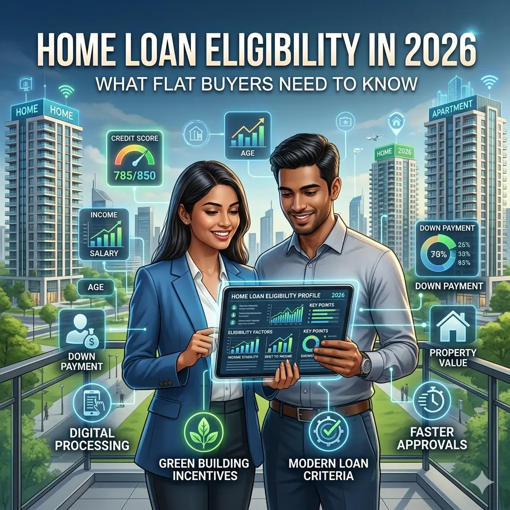 Home loan eligibility 2026 guide for flat buyers exploring Elite Homes in K Narayanapura by Globes Properties