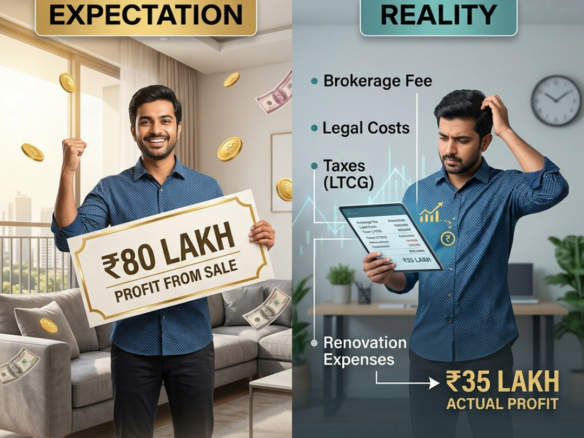 Real profit from property sale after taxes and hidden costs explained by Globes Properties and Elite Homes