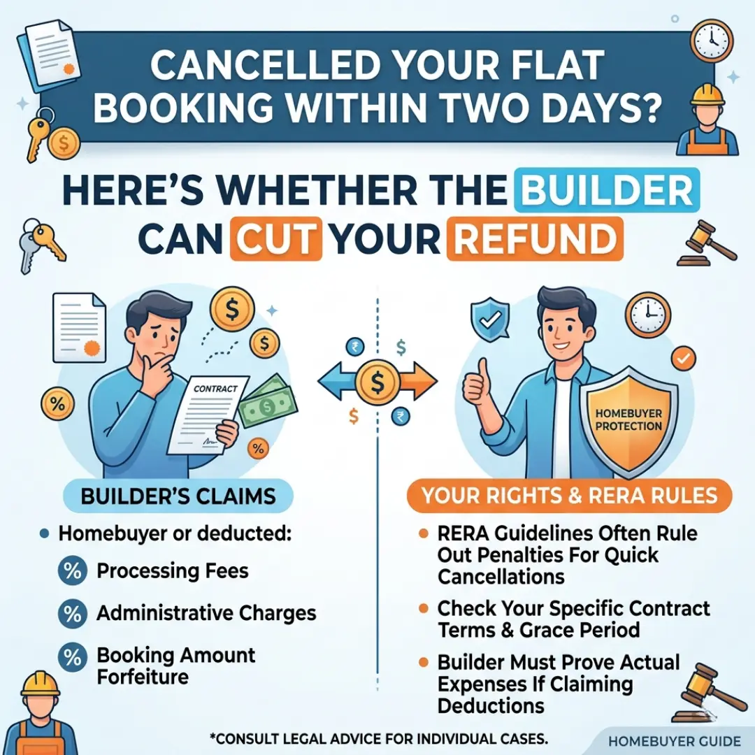 Apartment booking cancellation refund process explained for homebuyers at Elite Homes K Narayanapur by Globes Properties