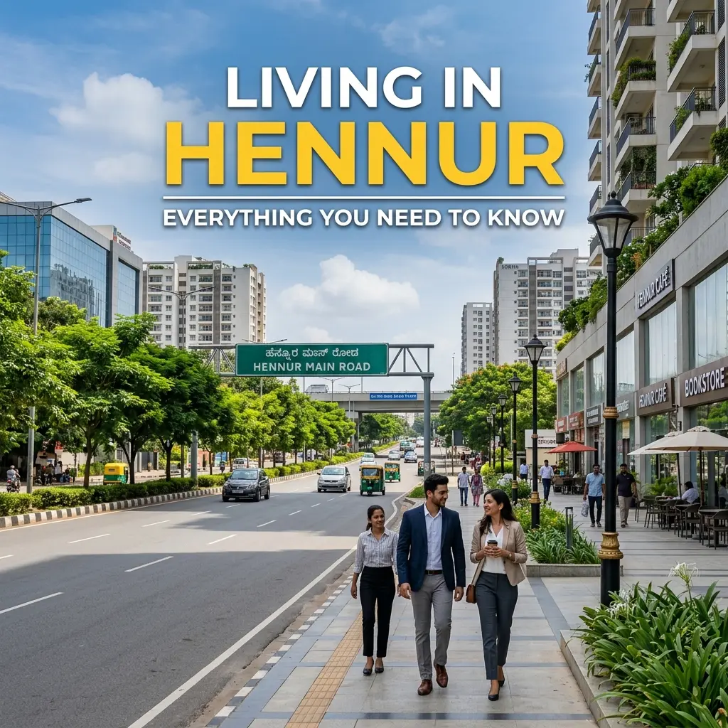 Living in Hennur guide showcasing residential apartments, lifestyle, and connectivity in Hennur by Globes Properties