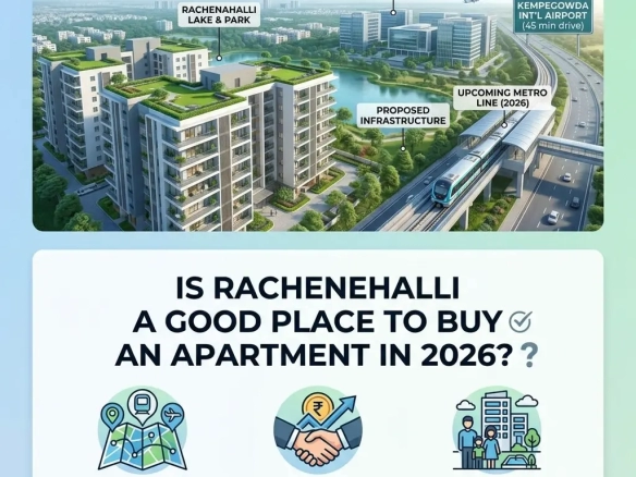 Modern apartments in Rachenahalli Bangalore featured by Globes Properties for home buyers in 2026