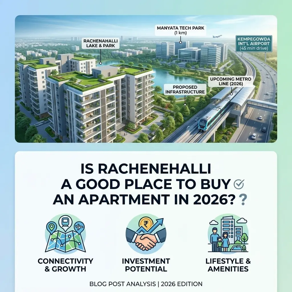 Modern apartments in Rachenahalli Bangalore featured by Globes Properties for home buyers in 2026