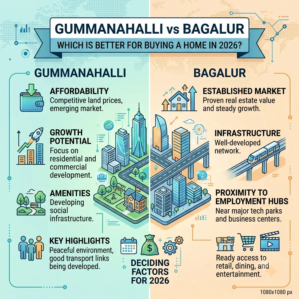 Gummanahalli vs Bagalur home buying comparison 2026