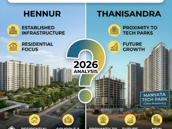 Hennur vs Thanisandra 2026 comparison featuring SB Urban Park