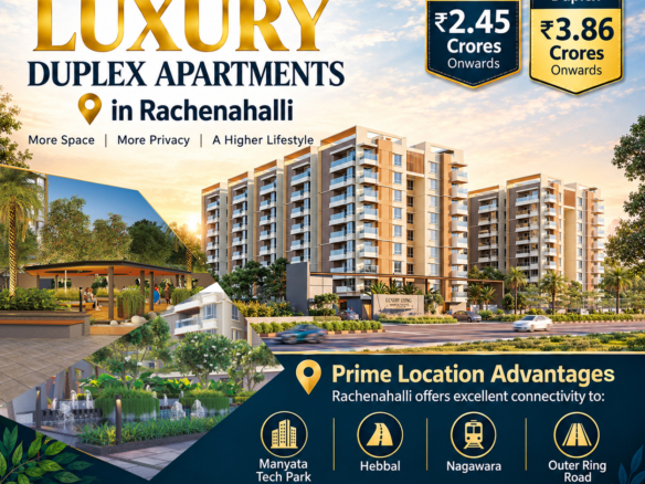 Luxury duplex apartments in Rachenahalli, North Bangalore, featured by Globes Properties
